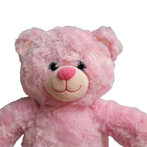 Build a Bear Pink Teddy Bear 16 inch Plush Smiling Stuffed Animal BAB Toy Lovey - Picture 4 of 8